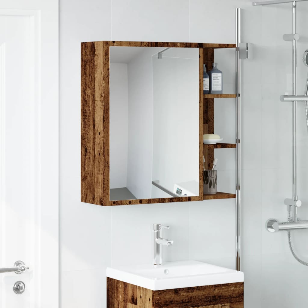 Mobile Da Bagno A Specchio 62,5X20,5X64 Cm Legno