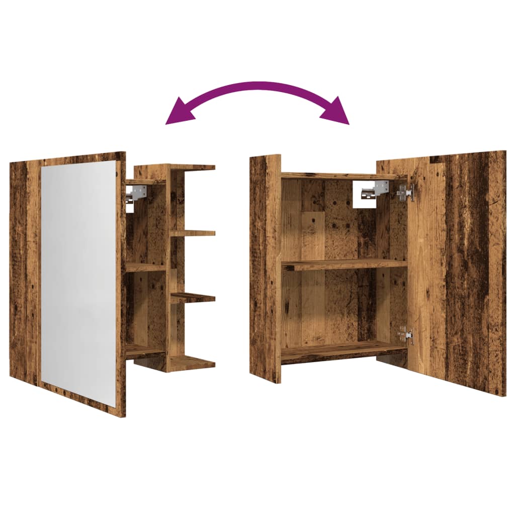 Mobile Da Bagno A Specchio 62,5X20,5X64 Cm Legno