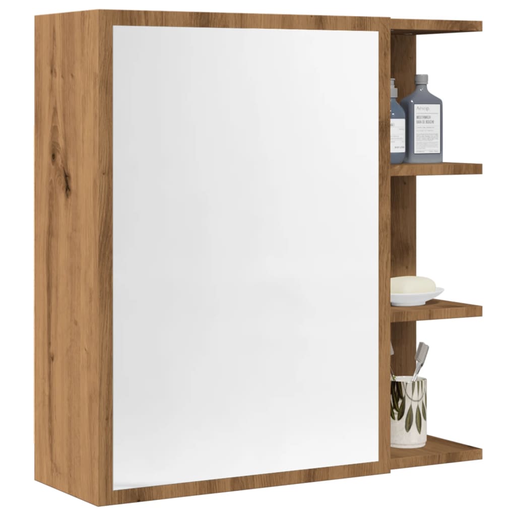 Mobile Da Bagno A Specchio 62,5X20,5X64 Cm Legno