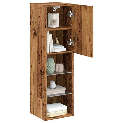 Mobili Porta Tv Con Luci Led 2 Pz 30,5X30X Legno Antico