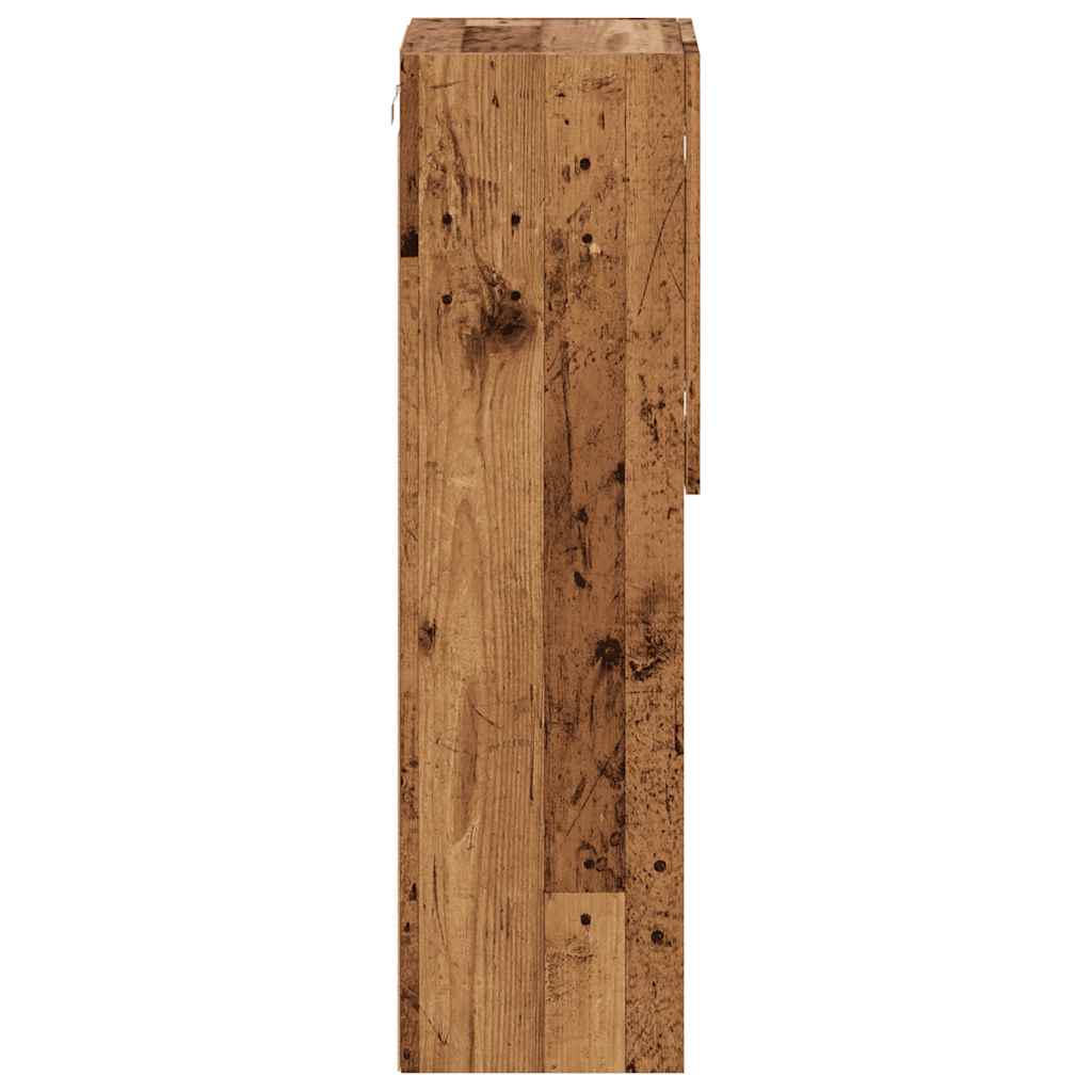 Mobili Porta Tv Con Luci Led 2 Pz 30,5X30X Legno Antico