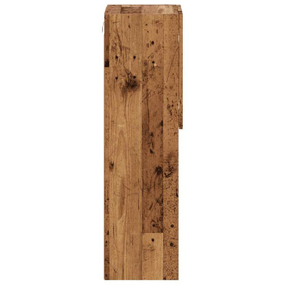 Mobili Porta Tv Con Luci Led 2 Pz 30,5X30X Legno Antico