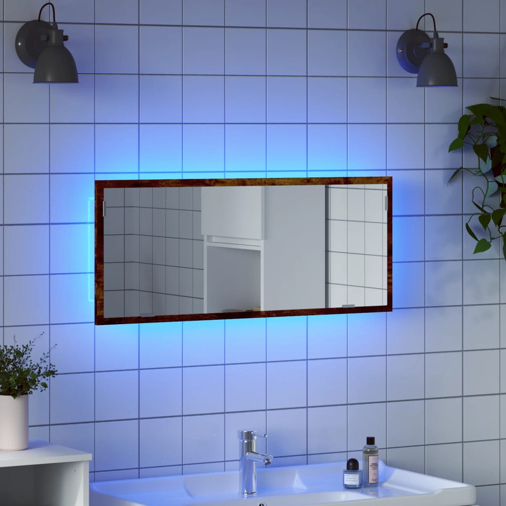 Specchio Da Bagno Con Led 100X8,5X37Cm Truciolato