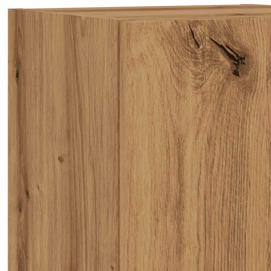 Mobili Tv Con Luci Led 2 Pz 30,5X30X Rovere Artigianale