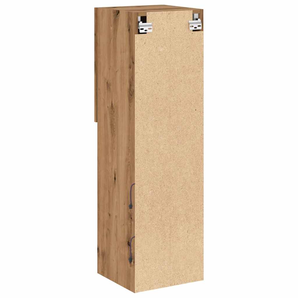 Mobili Tv Con Luci Led 2 Pz 30,5X30X Rovere Artigianale