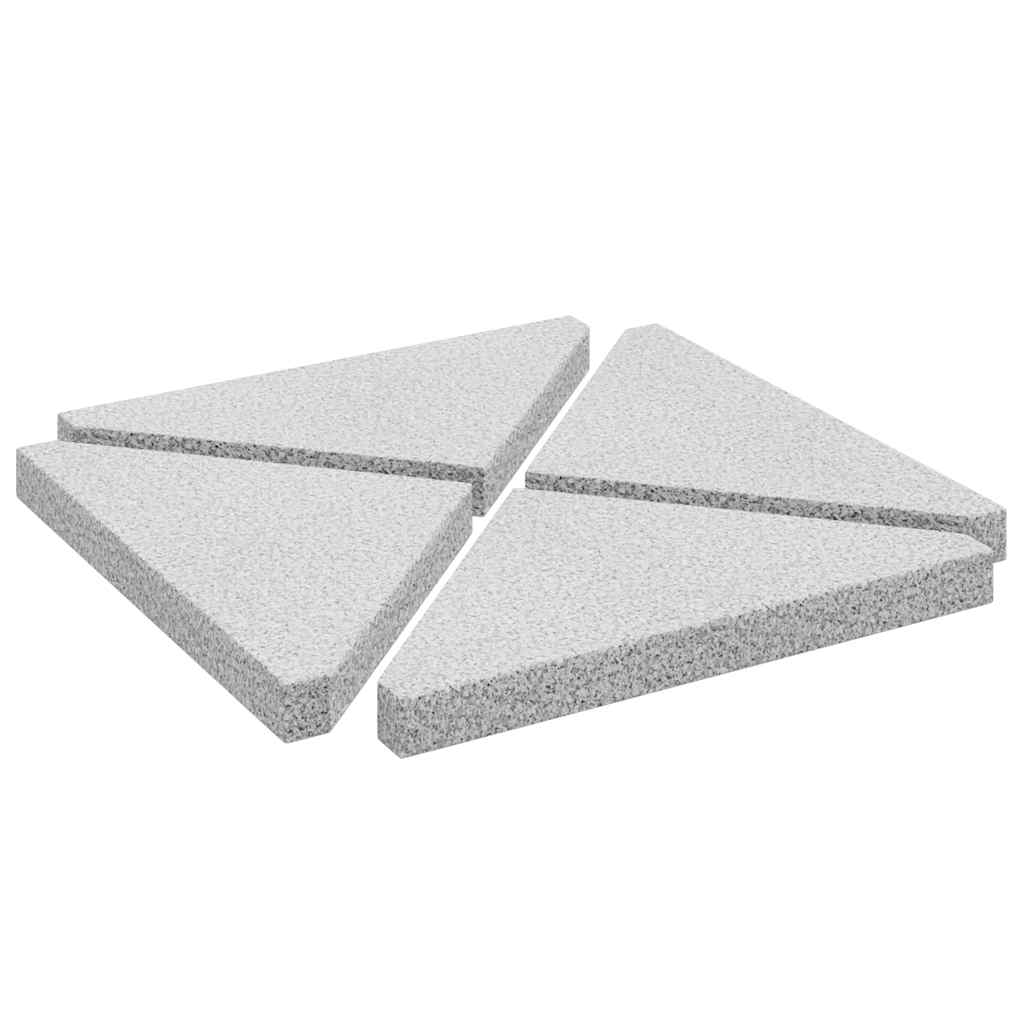 Piastre Per Parasole 4 Pz In Granito Triangolare 14 Kg