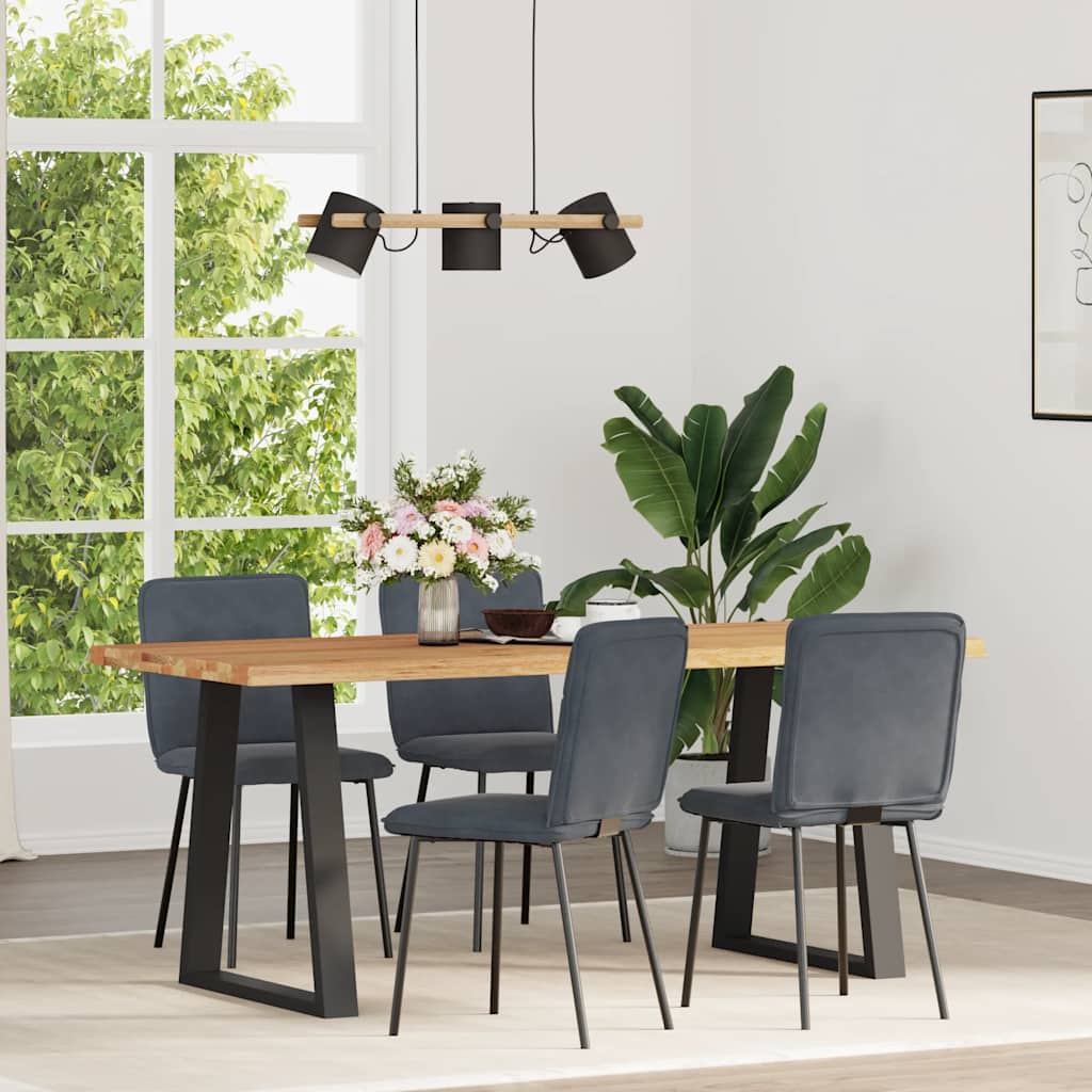 Sedie Da Pranzo 6 Pz Marroni In Velluto