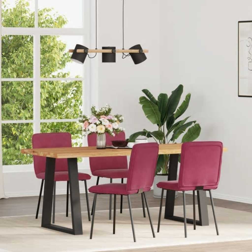 Sedie Da Pranzo 6 Pz Marroni In Velluto