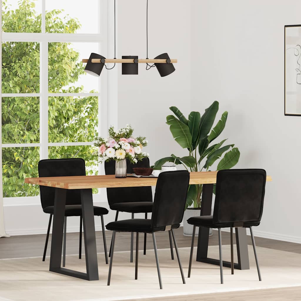 Sedie Da Pranzo 6 Pz Marroni In Velluto