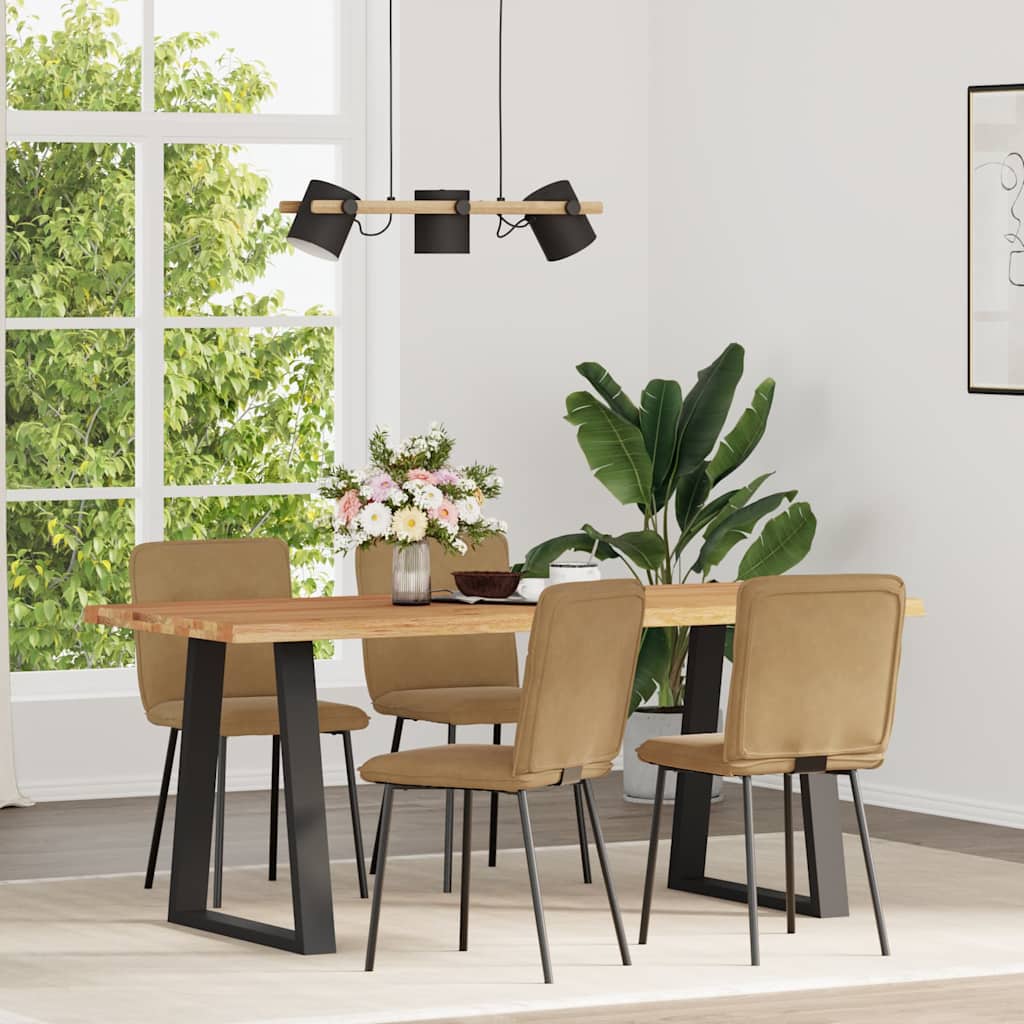 Sedie Da Pranzo 6 Pz Marroni In Velluto