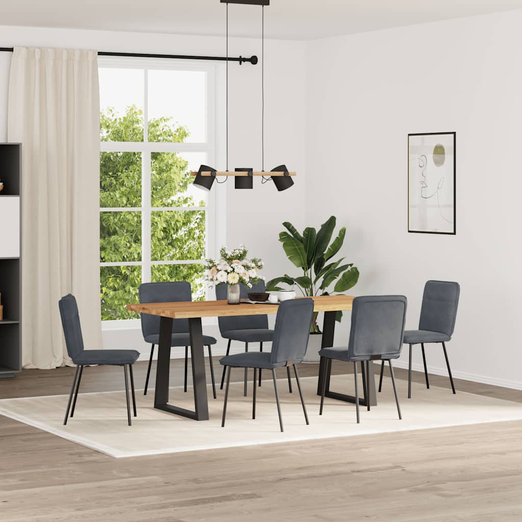Sedie Da Pranzo 6 Pz Marroni In Velluto