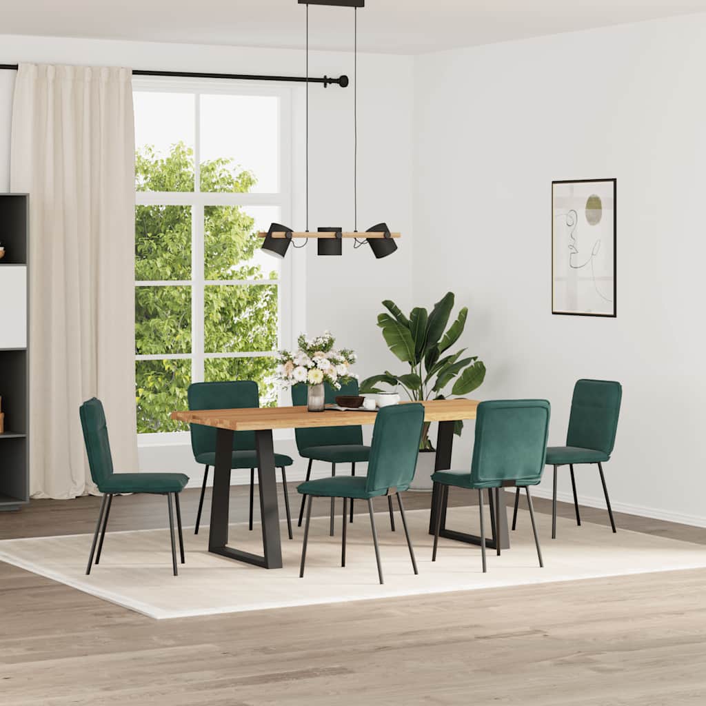 Sedie Da Pranzo 6 Pz Marroni In Velluto