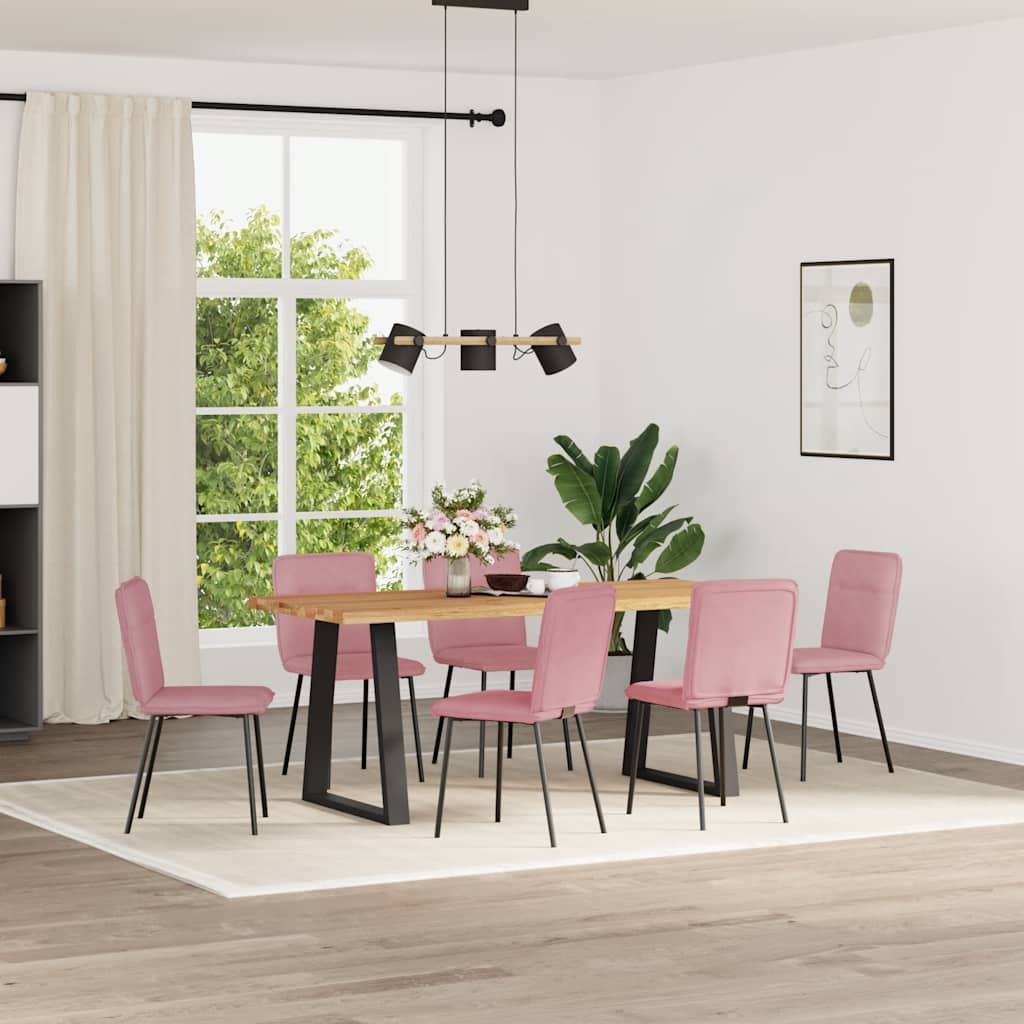 Sedie Da Pranzo 6 Pz Marroni In Velluto