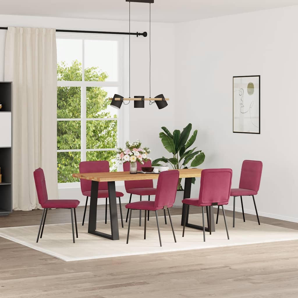 Sedie Da Pranzo 6 Pz Marroni In Velluto
