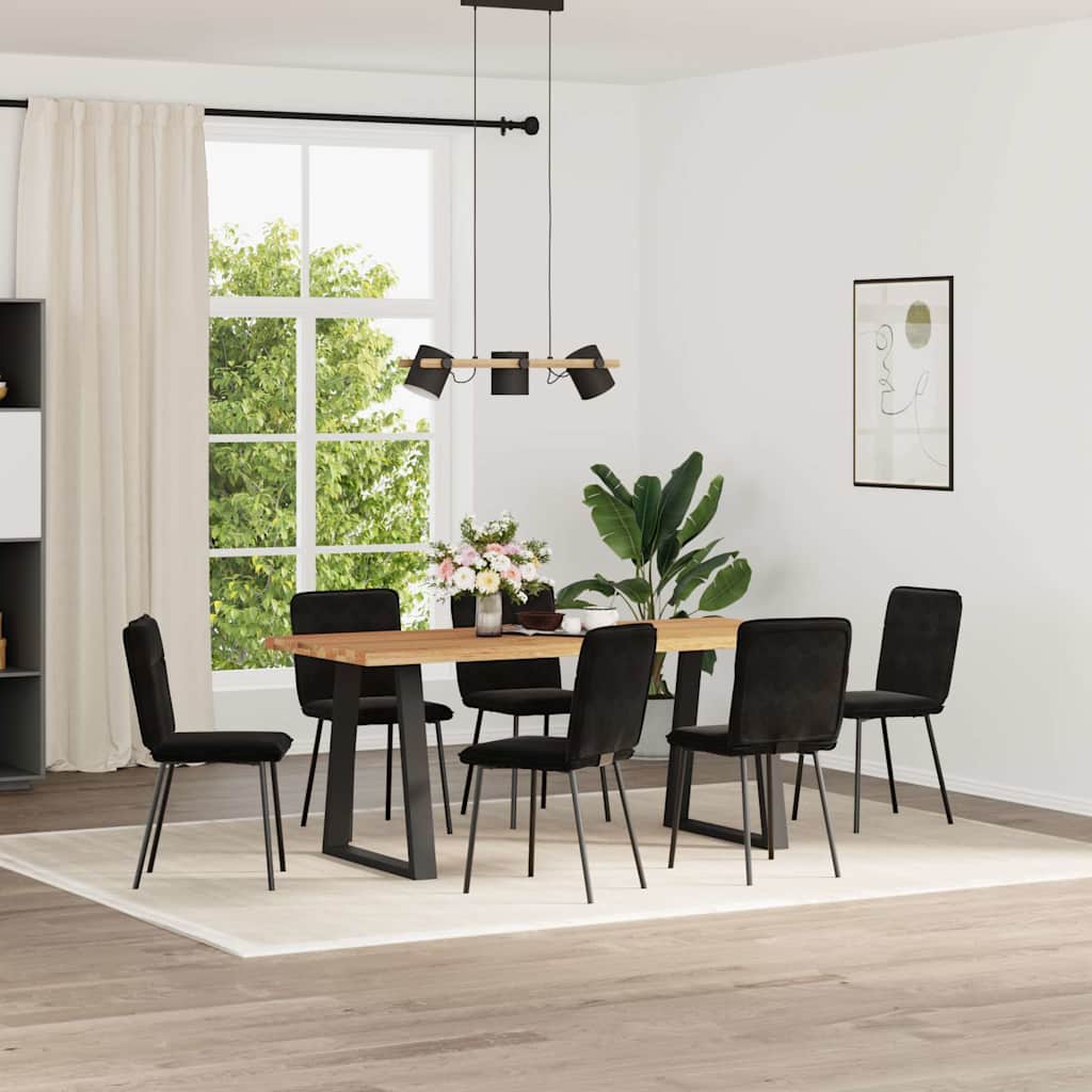 Sedie Da Pranzo 6 Pz Marroni In Velluto