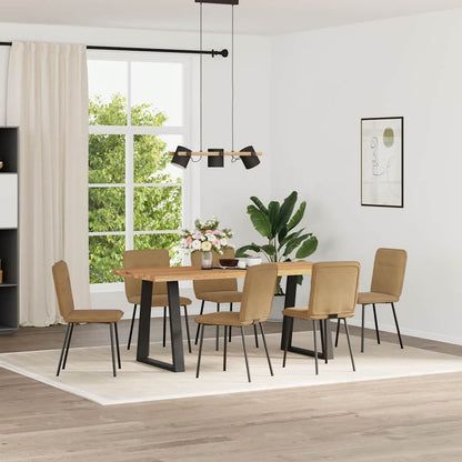 Sedie Da Pranzo 6 Pz Marroni In Velluto