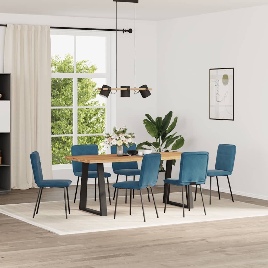 Sedie Da Pranzo 6 Pz Marroni In Velluto
