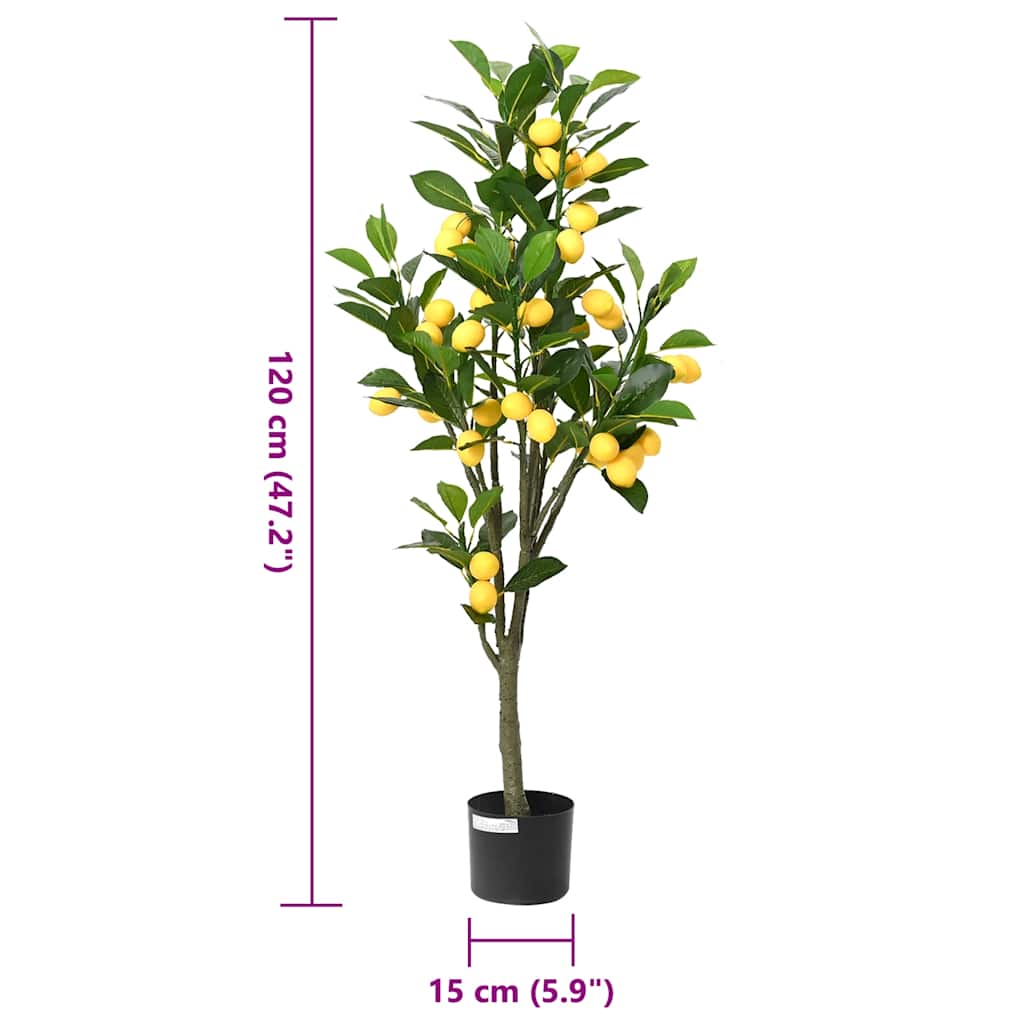 Albero Di Limoni Artificiale 136 Foglie Verde