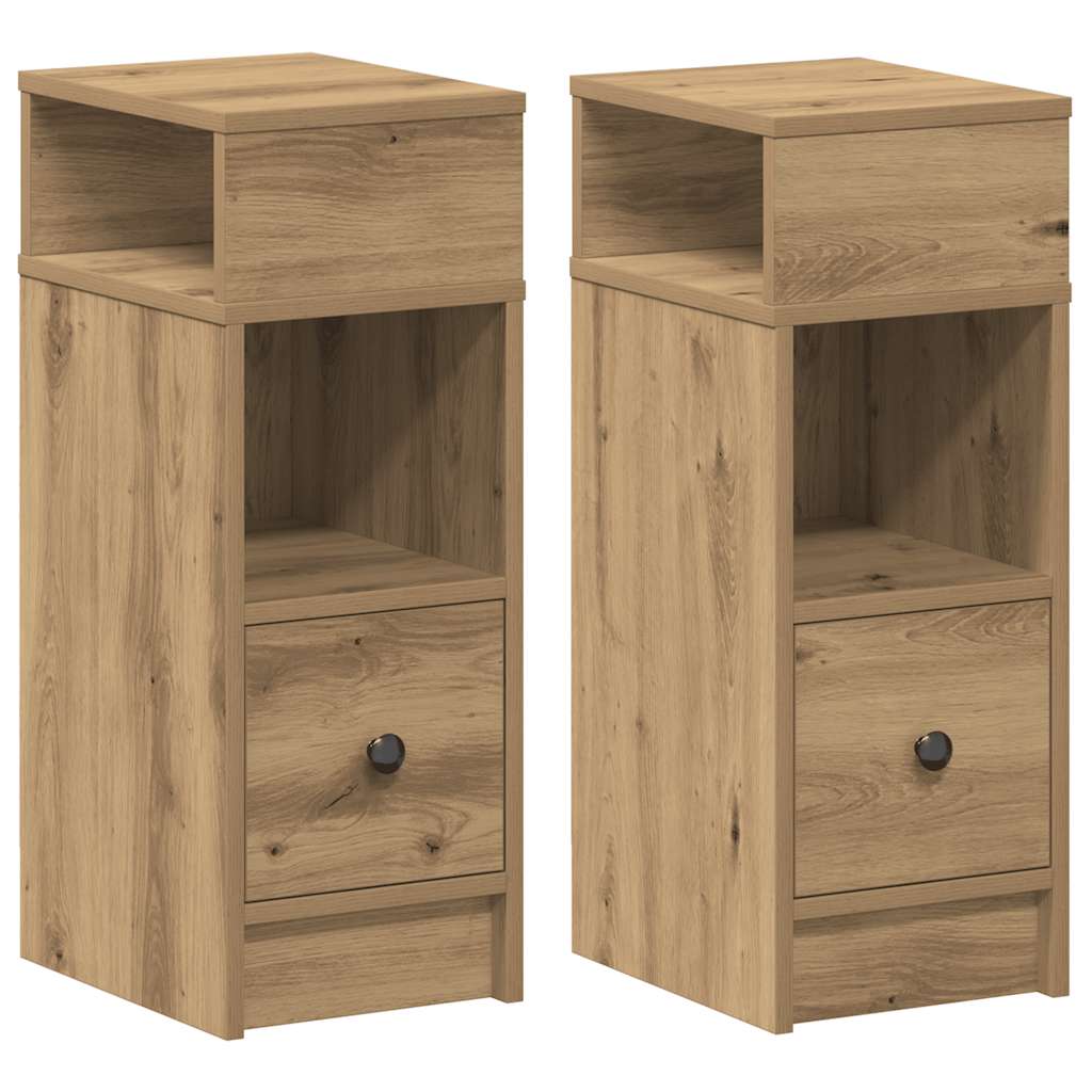 Comodini 2 Pz Con Cassetto 25X31X66 Cm
