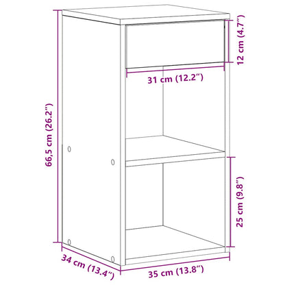 Comodino Con Cassetto 35X34X66,5 Cm
