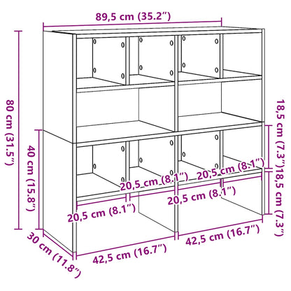 Scarpiere 2 Pz Impilabili Rovere 89,5X30X40 Cm