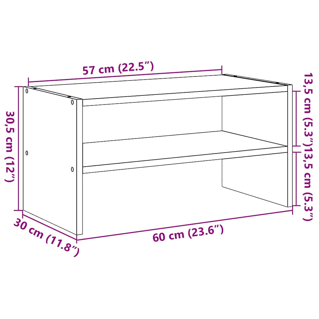 Scarpiera Impilabile 60X30X30,5 Cm