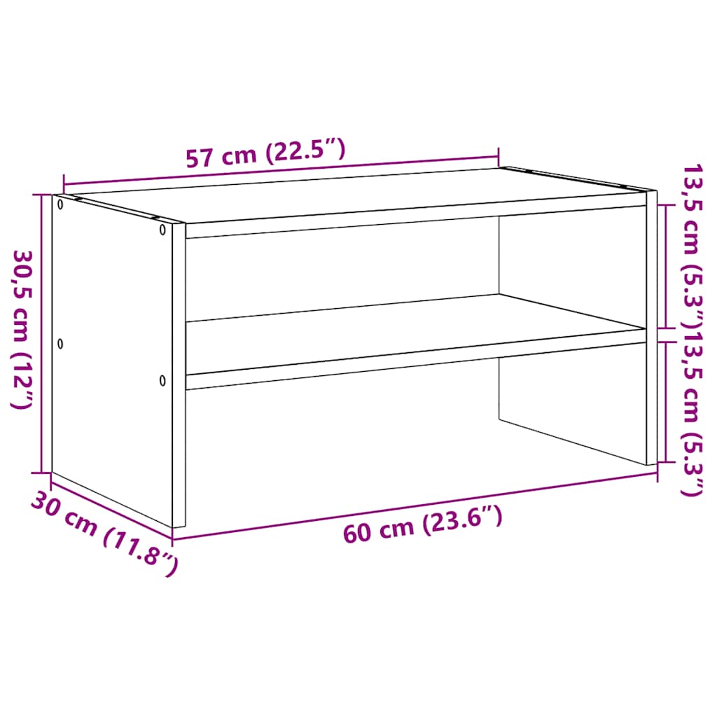 Scarpiera Impilabile 60X30X30,5 Cm