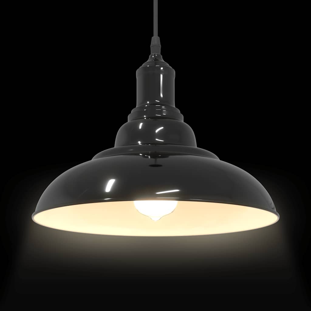 Lampada A Sospensione Regolabile E27 Blu Scuro Ø31 Cm Metallo