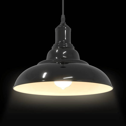 Lampada A Sospensione Regolabile E27 Blu Scuro Ø31 Cm Metallo