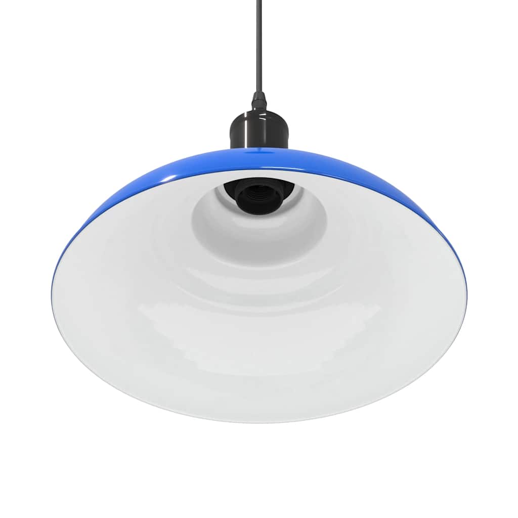 Lampada A Sospensione Regolabile E27 Blu Scuro Ø31 Cm Metallo