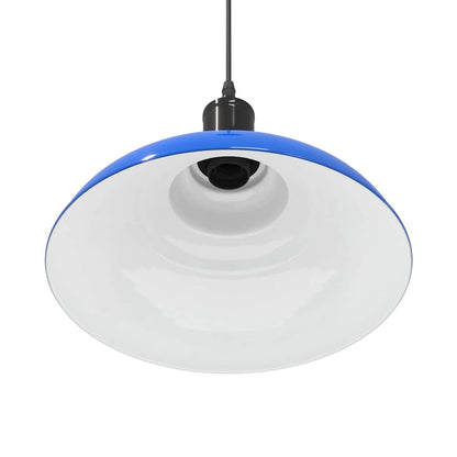 Lampada A Sospensione Regolabile E27 Blu Scuro Ø31 Cm Metallo