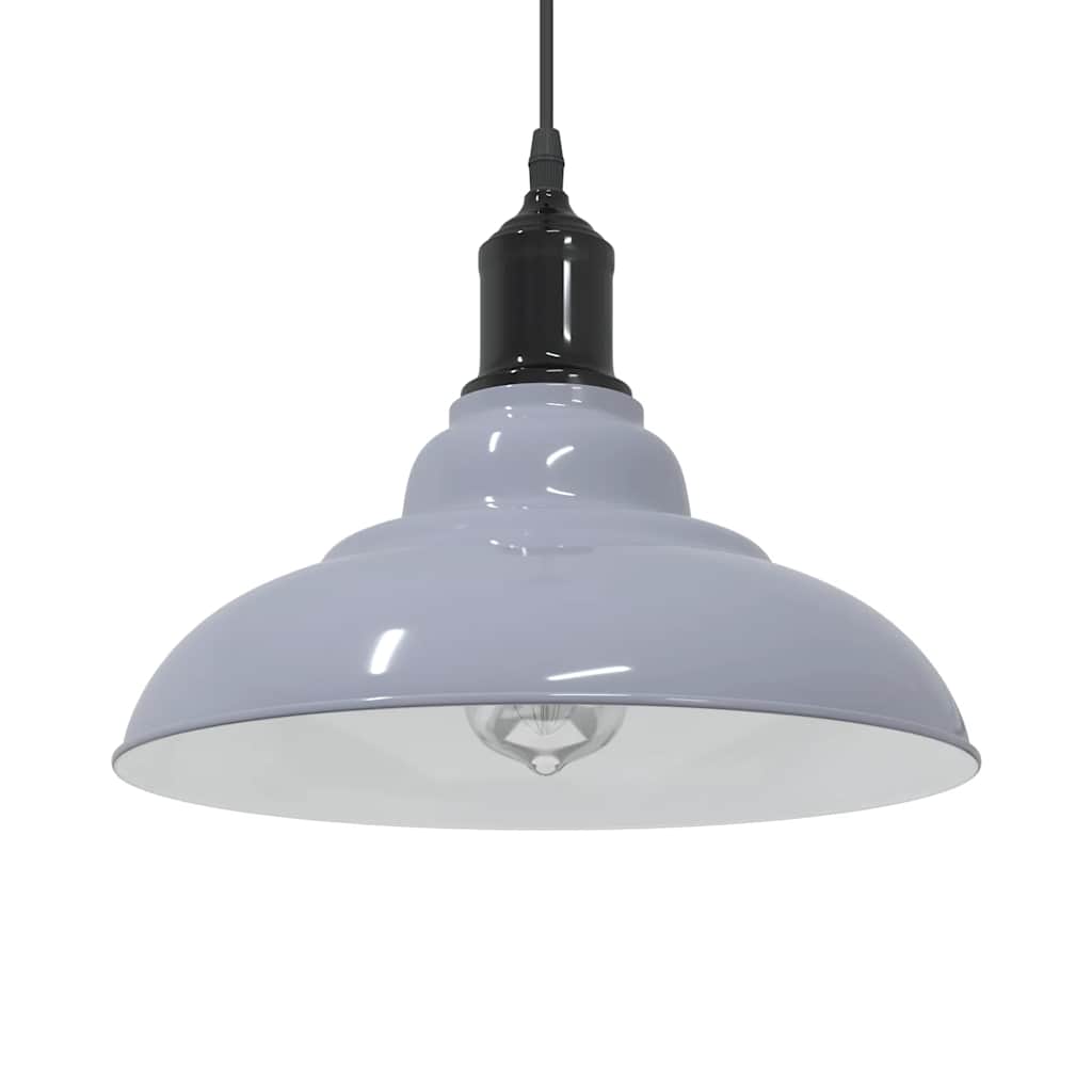 Lampada A Sospensione Regolabile E27 Blu Scuro Ø31 Cm Metallo