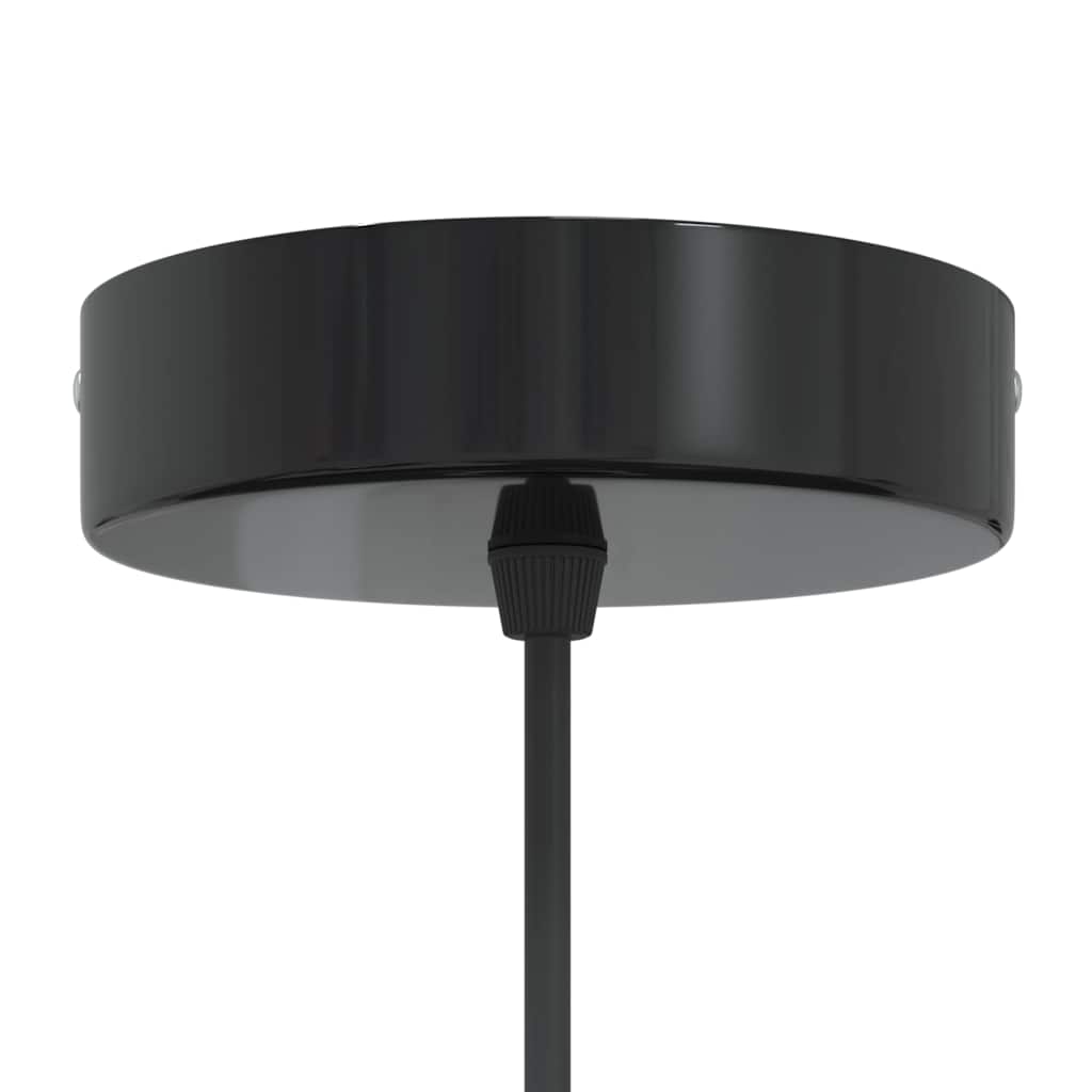 Lampada A Sospensione Regolabile E27 Nero Lucido Ø22 Cm Metallo