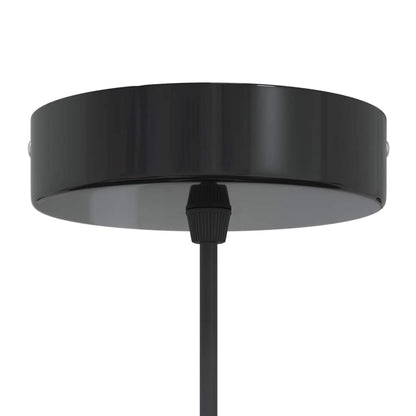 Lampada A Sospensione Regolabile E27 Nero Lucido Ø22 Cm Metallo