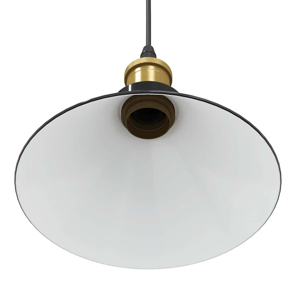 Lampada A Sospensione Regolabile E27 Nero Lucido Ø22 Cm Metallo