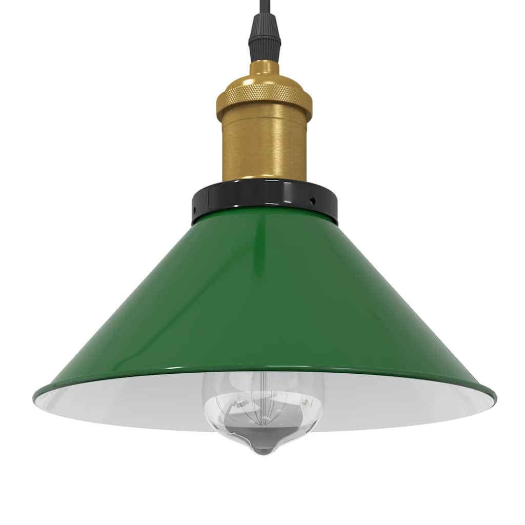 Lampada A Sospensione Regolabile E27 Nero Lucido Ø22 Cm Metallo