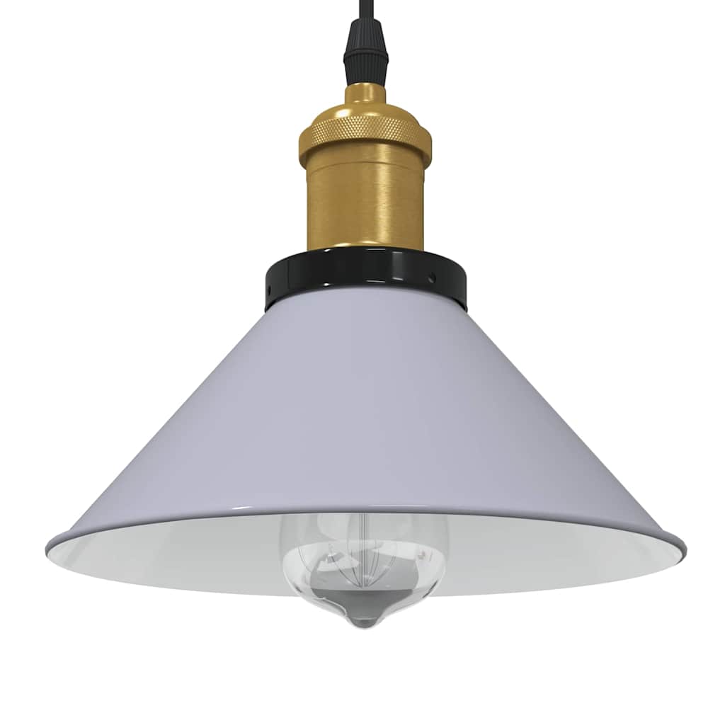 Lampada A Sospensione Regolabile E27 Nero Lucido Ø22 Cm Metallo