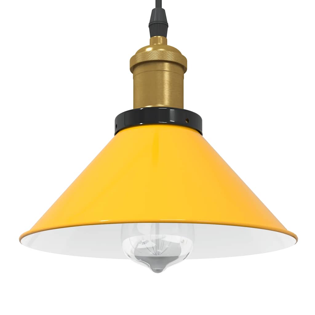 Lampada A Sospensione Regolabile E27 Nero Lucido Ø22 Cm Metallo