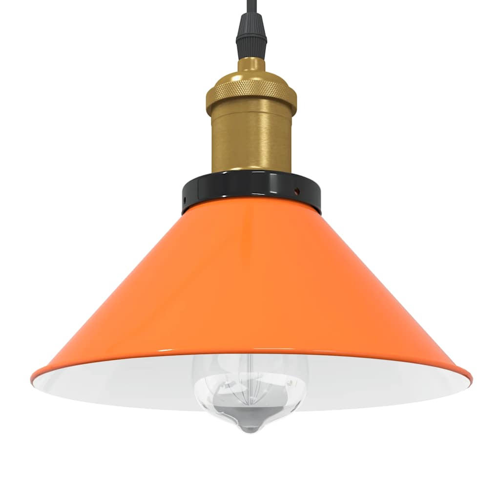 Lampada A Sospensione Regolabile E27 Nero Lucido Ø22 Cm Metallo