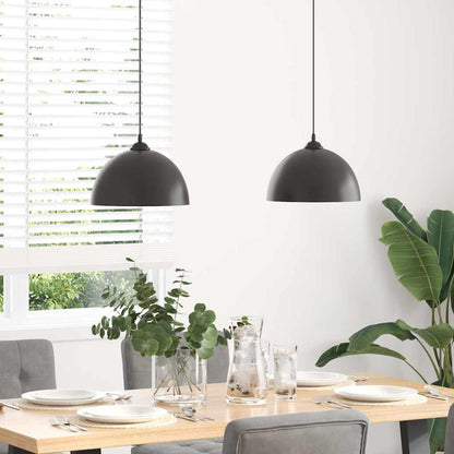 Lampada A Sospensione 2 Pz Regolabile E27 Ø 30 Cm Metallo