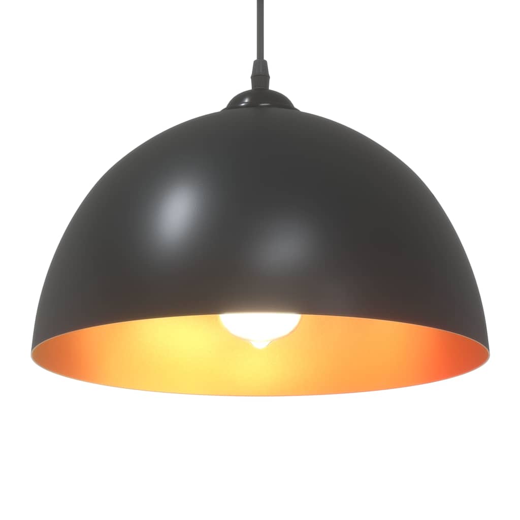 Lampada A Sospensione 2 Pz Regolabile E27 Ø 30 Cm Metallo