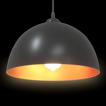 Lampada A Sospensione 2 Pz Regolabile E27 Ø 30 Cm Metallo