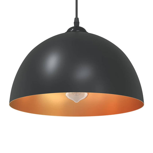Lampada A Sospensione 2 Pz Regolabile E27 Ø 30 Cm Metallo