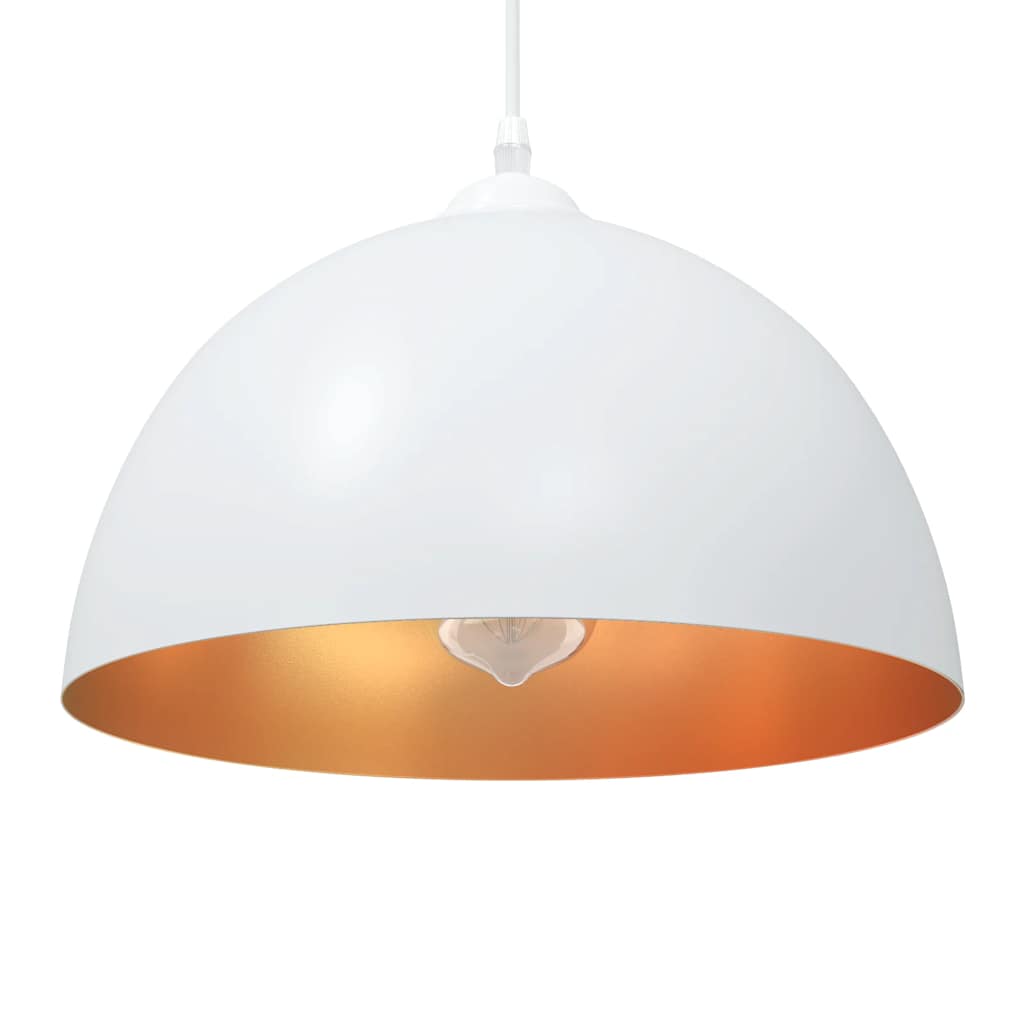 Lampada A Sospensione 2 Pz Regolabile E27 Ø 30 Cm Metallo