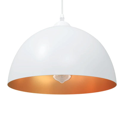Lampada A Sospensione 2 Pz Regolabile E27 Ø 30 Cm Metallo