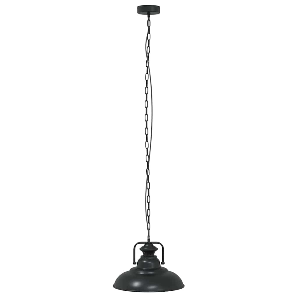 Lampada A Sospensione E27 Nero Ø31 Cm In Metallo Grigio Sonoma
