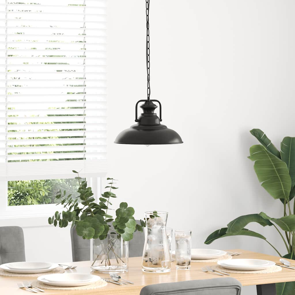 Lampada A Sospensione E27 Nero Ø31 Cm In Metallo Grigio Sonoma