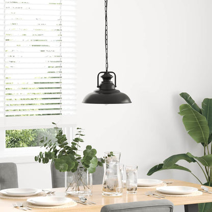 Lampada A Sospensione E27 Nero Ø31 Cm In Metallo Grigio Sonoma