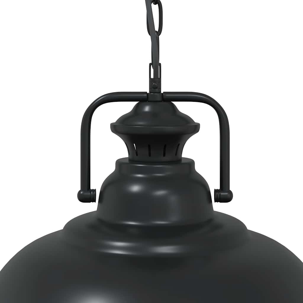 Lampada A Sospensione E27 Nero Ø31 Cm In Metallo Grigio Sonoma