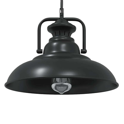 Lampada A Sospensione E27 Nero Ø31 Cm In Metallo Grigio Sonoma